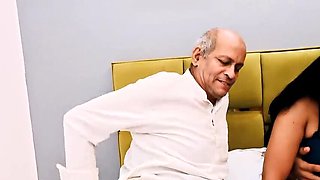 Boss's Wife Caught Fucking Servant's Daughter Raw in Hotel - Hindi Audio Threesome