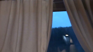 Ashby Winter Seduces Muscular Sam Garro on the Train and Gets Fucked Hard