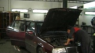 Two German Sluts Got Banged by Car Mechanic