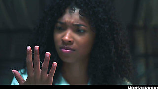 Alien Hentai Porn 3D -  Ebony Barbie Rous Creampied and Cumflated by Monster Cock