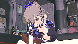 [honkai: Star Rail] Silverwolf X Wojak: Late Night Gaming & Sex in Her Bedroom