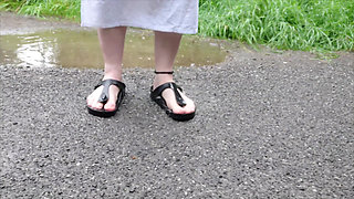 Birkenstock Mountain Pines Have Fun in the Rain Puddle