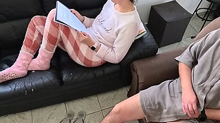 She Knows How to Help with Masturbation and Swallows It All. Taboo.