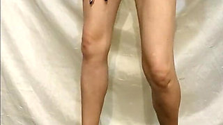 I've Found How My Stepsister Seduces Guys on Webcam, Very Timid Striptease