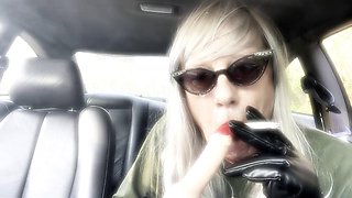 MrsRuthieRoman Smokes While Riding Huge Dildos