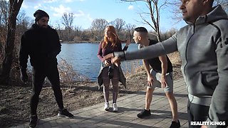 GF Leaks - Redhead Rips Pants 1 - Raul Costa
