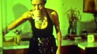 Retro Green-tinted Vintage Classic with Hairy Brunette Orgy