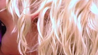 Beautiful blonde nanny and big boobed blonde MILF get pumped