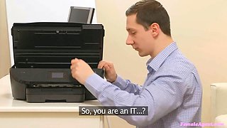 It guy was only meant to fix the printer - woman agent