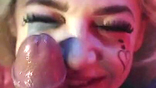 Harley Quinn Cosplay Facial Fuck Defeat