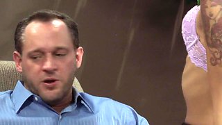 Vintage office sex with skinny girl