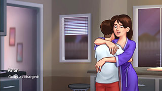 Stepmom fucked by stepson at living room or kitchen sex summer time saga game sex