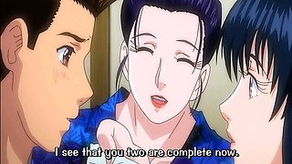 Hentai - Threesome with a MILF and a young woman, Uncensored