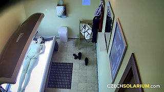 Czech Solarium 225: Brunette's Wild Solarium Adventure