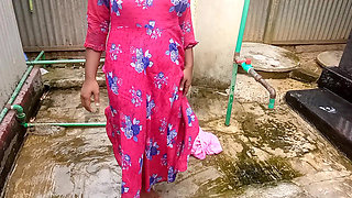 Amateur Desi Hot Step Stepmom Big Ass Big Nipple Outdoor Shower Exclusive Scene Captured by Her Step Stepson