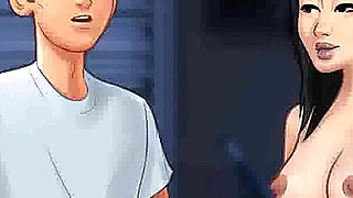Summertime saga: Japanese professor fucks her student in her office for a good grade ep 195