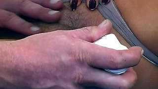 Squirting Mature Blonde's Pussy Stretched Wide and Dripping