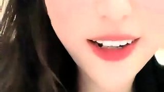 Emo teen on solo webcam masturbation
