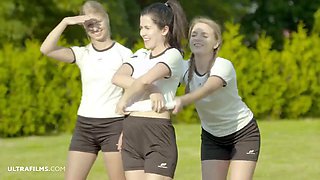 Teen Soccer Team Strips for Coach in Hardcore Blowjob Foursome POV
