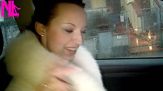 Driving in Nude Pantyhose and Bworn Buckled Pumps