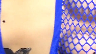 A Girl in Sexy Blue Lingerie Masturbates and Moans Loudly While She Is Home Alone. Honey Sasha Solo