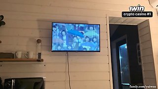 Anime Fan gives her Young Body to stepbrother for help. Footjob, CreamPie