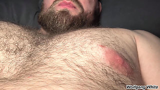 Lick Stepdaddy's NIPPLES While He Jerks Off - BOTTOM POV Roleplay - Wolfgang White Solo Masturbation