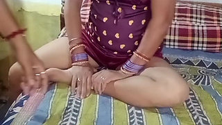 A Desi Housewife Calling a Barber for Trimming Her Pusssy Hair