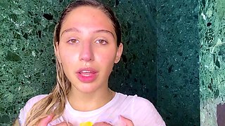 Dripping Abella Danger Strips and Fucks in the Shower
