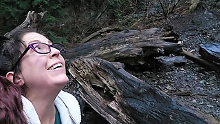Nerdy Faery's Icy Outdoor Piss - Big Ass Canadian MILF with Glasses Peeing on Ice
