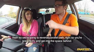 Fake Driving College - Italian Student Stella Cox Seduces Instructor for a Fast Hardcore Driving Pass