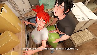 Thigh job, gaming, cartoon sex games