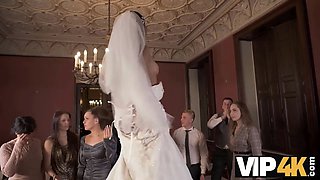 Vip4k. duo begins fucking in front of the guests after wedding ceremony