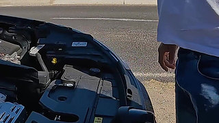 A Slut Whose Car Has Broken Down Gets Bruta Fucked by a Stranger Who Stops to Help Her.