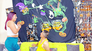 The Beautiful Stepdaughter Celebrates Halloween by Fucking Her Stepfather