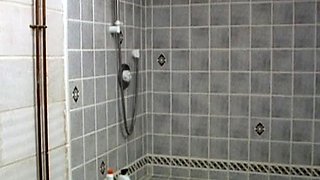 Awesome Big Boobs Blonde Masturbates In The Shower