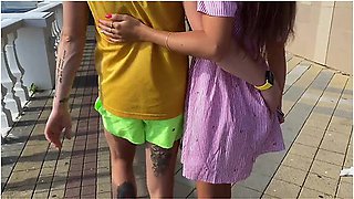 Girl Makes Her Cuckold Boyfriend Suck Cock