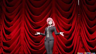 Newbie pair takes deep strokes while everyone watches the demo • 3D Hentai