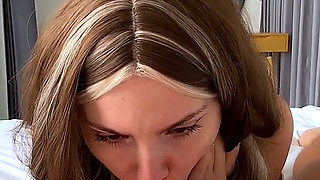 An Innocent Babe Got Fucked From Behind in Doggy - Huge Facial