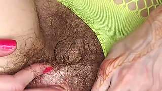 Squirt in fishnet