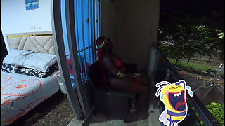 I Constantly Heard Someone on the Balcony Surprisingly a Sexy Black Wonder Woman Gave Her Pretty Ass a Tour of My Home