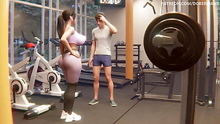 Dobermans Diana Episode 11 Tasty Cheating Wife Fucking Hard with Huge Black Monster Cock in the Gym Open Pussy Dripping Cum