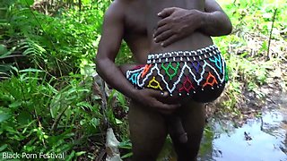 The director was so super-naughty he plowed the bony African tribe nymphs in the woods