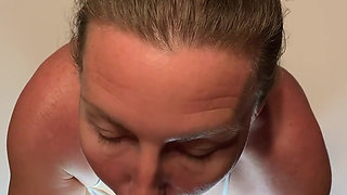 GILF Sucks the Piss Out of My Bladder Sits with Her Pussy in a Puddle of Urine