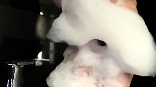 Amateur young teen solo masturbation on her livingroom