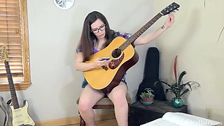 Ember Stone's Lingerie Striptease and Hairy Solo Act