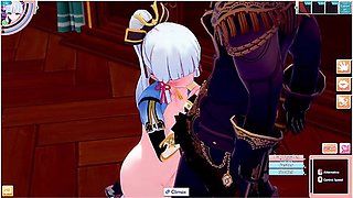 3d/anime/hentai, Genshin Impact: Kamisato Ayaka Loves When Diluc Fucks Her Hard !!