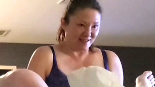 Super Sexy Cock Sucking Goddess Loves Fucking Her Man's Face Then His Ass She Cums so Many Times Loud Moans