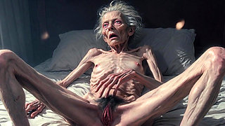 Horny 90 Year Old Skinny Granny Masturbates Her Hairy Wet Pussy - Frail Solo Play