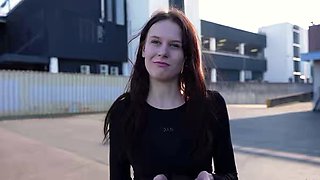 GERMAN SCOUT - Small Redhead Teen Peach Delina Pick Up